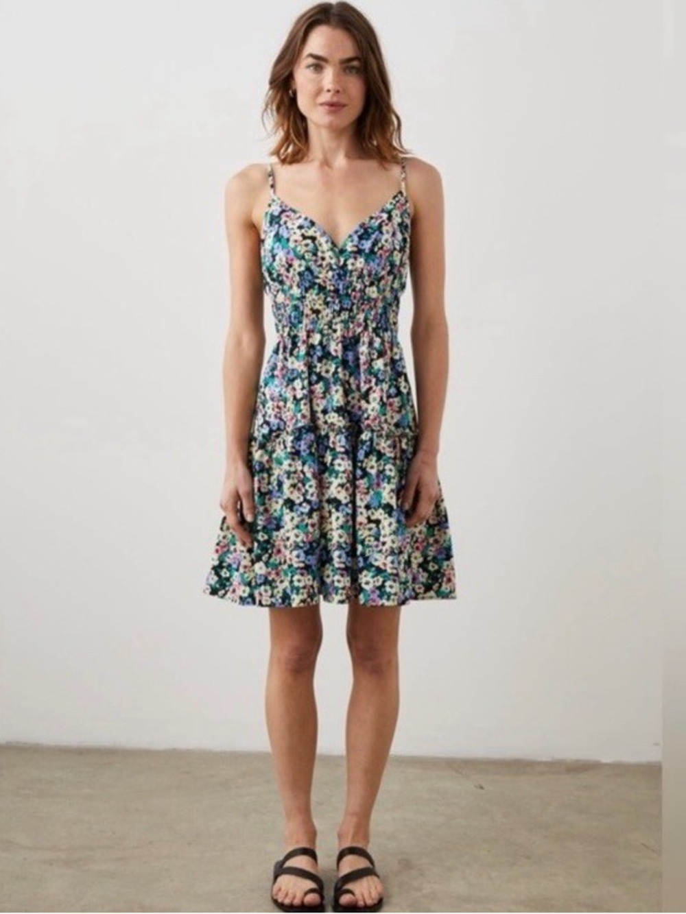 Rails Carmen Dress in Blue Surf Wildflower